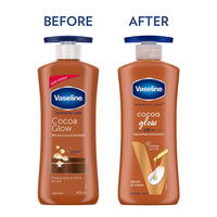 Vaseline Intensive Care, Cocoa Glow Serum-in-Lotion, 600ml, with 100% Pure Cocoa & Shea Butter, 48Hr Long-Lasting Moisturization, Body Lotion for Dry, Rough Skin