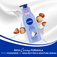NIVEA Shea Smooth 400ml Body Lotion | 48 H Moisturization | With Deep Moisture Serum & Shea Butter | Non Greasy & Healthy Looking Skin