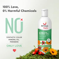 Mylo Care Stretch Marks Oil - with Sea Buckthorn, Rosehip, Argan & Coconut Oil - Vitamin E Oil for Scars & Stretch Mark Lightening - Natural Skin Care Solution for Pregnant Women - 100ml
