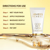 Jovees Herbal Ultra Radiance Gold Face Wash Gives Clear, Nourished & Hydrated Skin, Reduce Dark Spot And Improves Skin Texture | For All Skin Types 100ml (pack of 2)