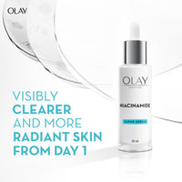 Olay Face Serum | Clear and Even Skin | Fights Dullness and Provides Radiant Glow| Normal, Oily, Dry, Combination Skin | Paraben and Sulphate Free (30ml, Niacinamide)