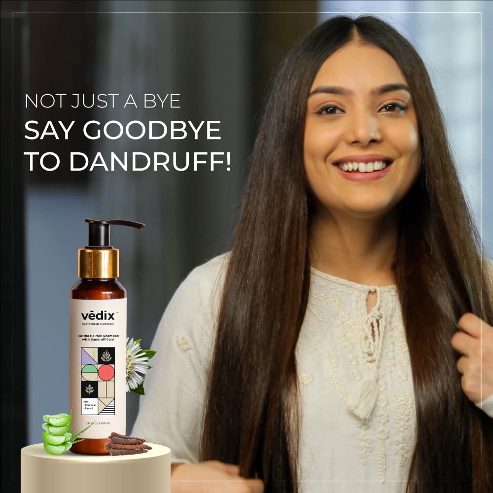 Vedix Taritha Anti Dandruff Shampoo For Women | No Sulphate Ayurvedic Shampoo For Normal Oily Hair | 100 ml