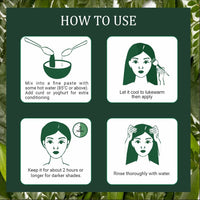 INDUS VALLEY Neem Leaf Powder | Organic Azadirachta indica With Herbal Henna Powder - 100% Organic, Natural and Pure For Hair and Skin Care (100g + 100g=200g)