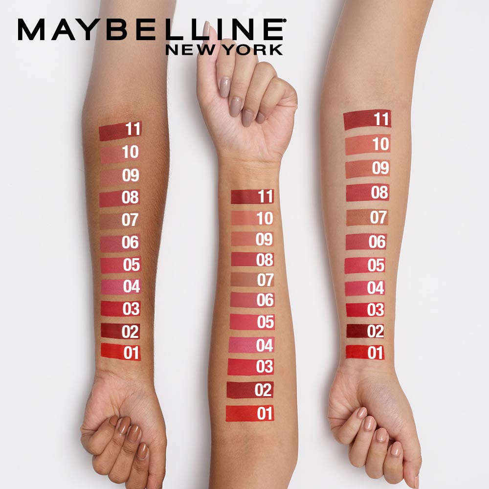 Maybelline New York Lipstick, Matte Finish, Non-Sticky and Non-Drying, Sensational Liquid Matte, 04 Easy Berry, 7ml