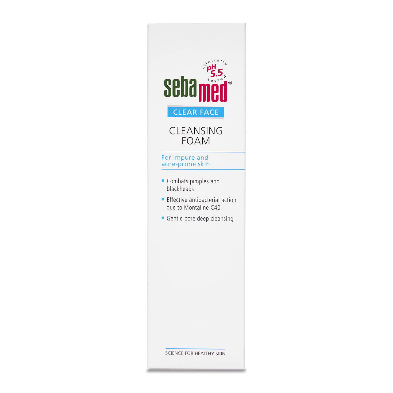 Sebamed Clear Face Cleansing Foam| pH 5.5 | Combats pimples with Montaline C40 | Deep pore cleansing | Dermatologically & clinically tested | 50ml