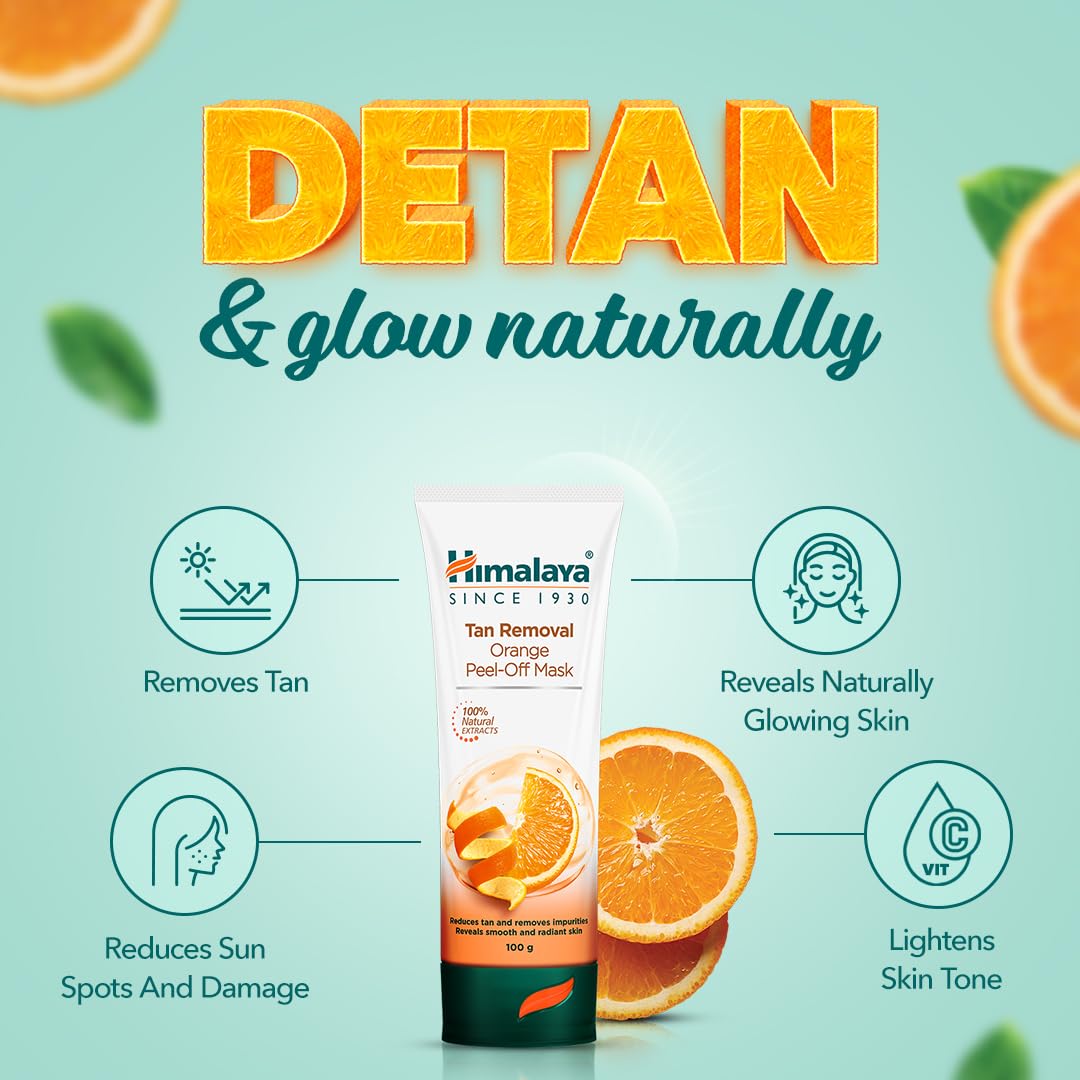 Himalaya Tan Removal Peel off Mask - Orange, 50g Tube