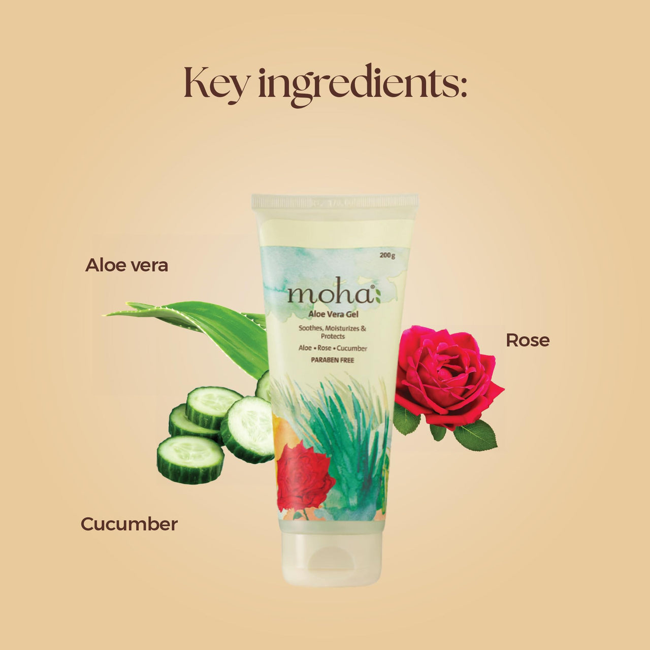 moha: Aloe vera Gel 200g Enriched With Moisturizing Lotion 100 Ml Combo | This Combo Deeply Moisturises the Skin | For Women & Men (Combo of 2) (200gm+100ml)
