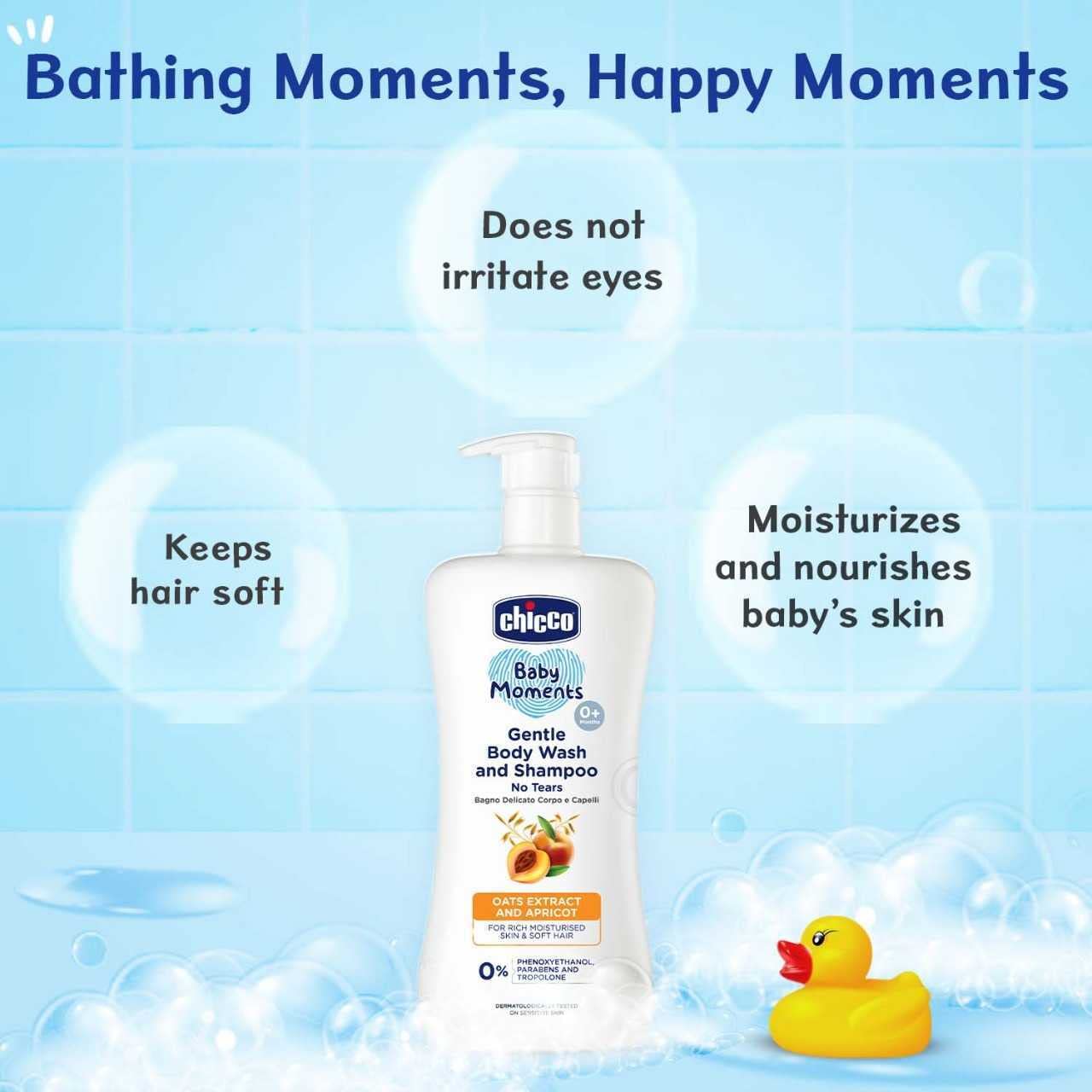 Chicco Gentle Bodywash & Shmapoo 200Ml With Chicco Body Lotion 200Ml