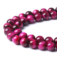 48PCS 8MM AAA Rose Red Tiger Eye Stone Beads Natural Gemstone Bead Crystal Healing Energy Jewelry Making DIY 15 inches