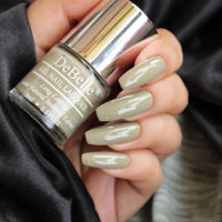 DeBelle Gel Nail Polish Olive Jade(Pastel Olive Green Nail Paint)|Non UV - Gel Finish |Chip Resistant | Seaweed Enriched Formula| Long Lasting|Cruelty and Toxic Free| 8ml