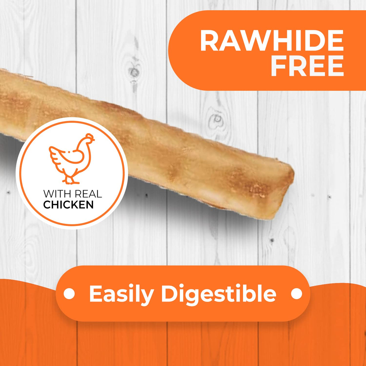 Canine Naturals Chicken Recipe Chew - Rawhide Free Dog Treats - Made From USA Raised Chicken - All-Natural and Easily Digestible - 40 Pack of 5 Inch Stick Chews 1 Count (Pack of 40)