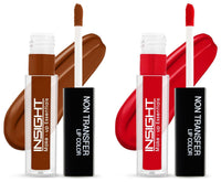 INSIGHT Non Transfer Matte Lip Color, 4Ml (01 Joyfull) & Matte Lip Color, 4Ml (06 Angel Red)