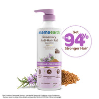 Mamaearth Rosemary Anti-Hair Fall Shampoo with Rosemary & Methi Dana for Reducing hair Loss & Breakage - 600 ml | Up to 94% Stronger Hair | Up to 93% Less Fall | Sulphate Free Shampoo | For Men and Women
