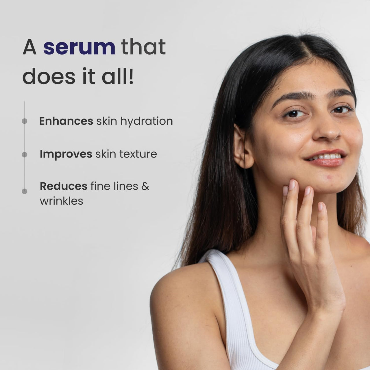 Re'equil Daily Hydration Serum with Niacinamide, Sodium Hyaluronate, and Hyaluronic Acid | Enhances Skin Hydration | Improves Skin Texture | Reduces Fine Lines & Wrinkles | 25 ml