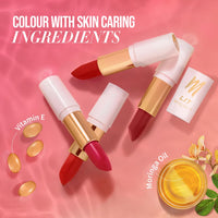 MyGlamm LIT Moist Matte Lipstick - Red Lady (Red Pink Shade)| Long Lasting, Pigmented, Hydrating Lipstick with Moringa Oil and Vitamin E (4.2g)