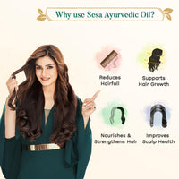 SESA Ayurvedic Hair Oil 200Ml + Ayurvedic Medicinal Shampoo 500Ml Combo Pack Control Hair Fall Nourishes Scalp Help Hair Growth For Men & Women