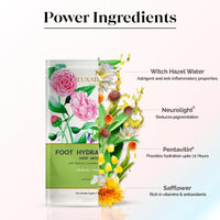 LuxaDerme Foot Hydrating Socks | Deeply Moisturizes Dry & Dull Skin | Reduces Pigmentation | Nourishes Nails & Cuticles (Pack of 2)