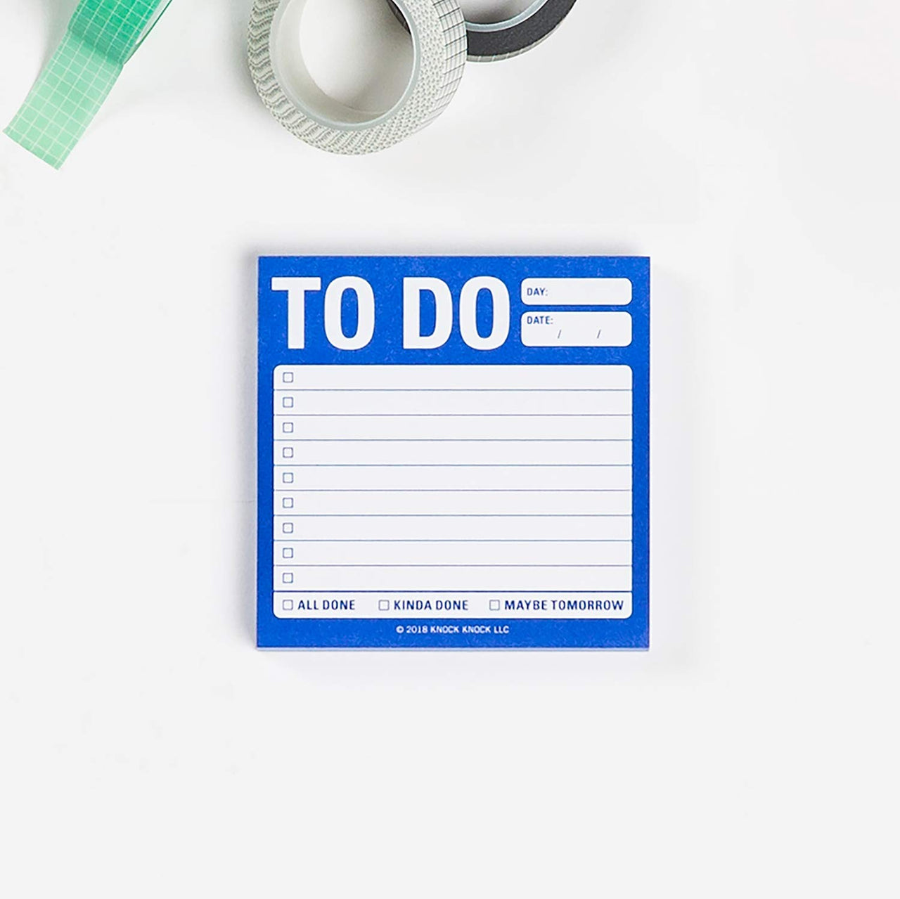 1-Count Knock Knock to Do Sticky Notes, to Do List Notepads, 3 x 3-inches, 100 Sheets Each 1-Count