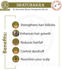 Shatchakra Hair Oil since 1950- Ayurvedic Product made with Original Rosemary Oil, Dhatura, Hibiscus, and Amla for hair growth for men & women | Hairfall Control, Regrowth & Anti Dandruff