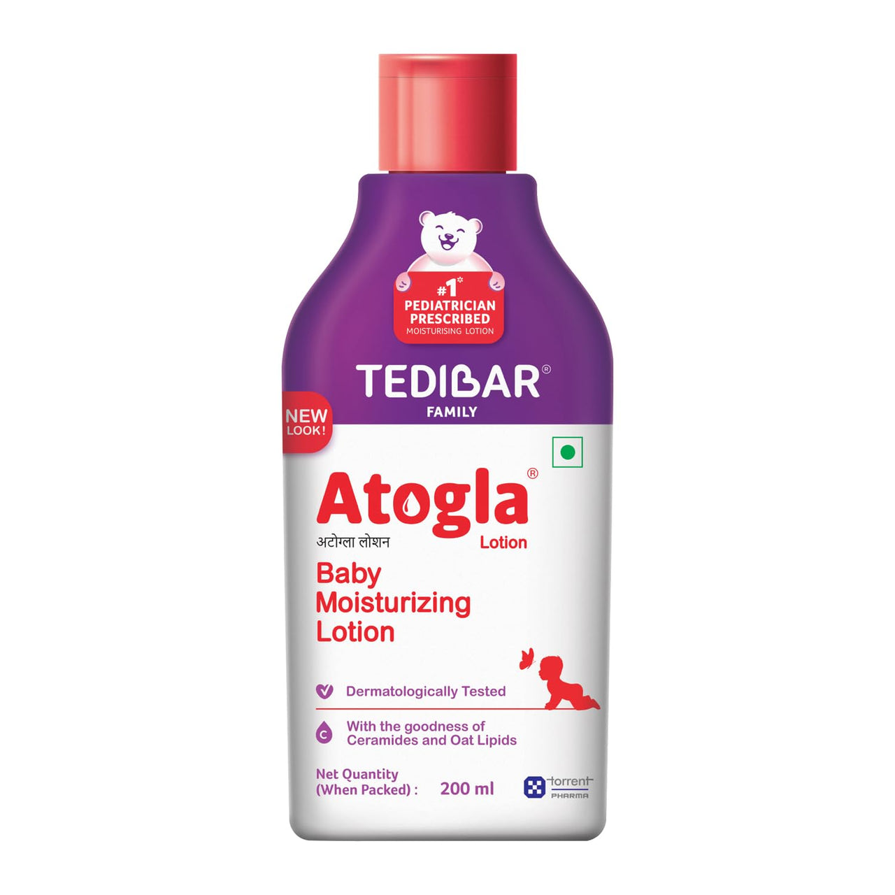 Tedibar Moisturising Baby Bathing Bar 75g + Atogla Baby Lotion 200ml - By Torrent Pharma