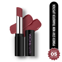 Hilary Rhoda Power Stay NonTransfer Lipstick | Matte Finish | Infused with Vitamin E & Shea Butter | Lightweight & Highly Pigmented | Glides Easily & Smudge-Proof |3.2g (Rose Taupe - Shade 05)