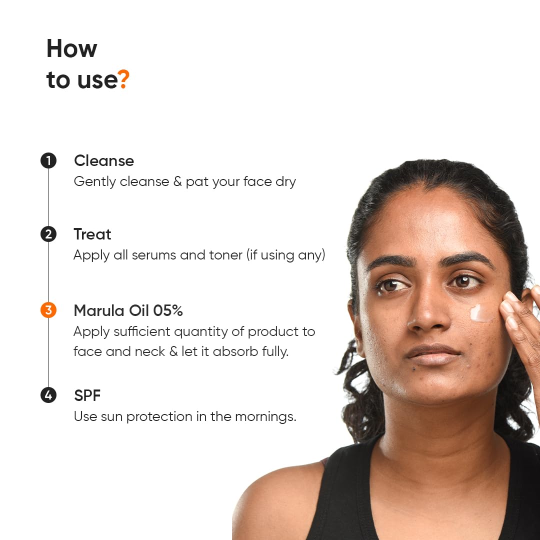 Minimalist Marula Oil 5% Face Moisturizer For Dry Skin With Hyaluronic Acid For Deep Nourishment & Hydration, For Men & Women