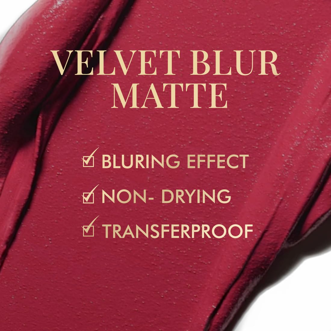 mCaffeine Shades Velvet Blur Matte Liquid Lipstick | 12 Hrs Intense Stay | Lightweight & Non-drying, Blurs Lip Creases | Transferproof & Smudgeproof | Lipstick for Women | 4 ml - Passionate Crimson (Subtle Sangria)