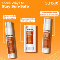 Streax Sunscreen Stick SPF 60 PA++++,20 g|Broad-Spectrum UV Care|Hyaluronic Acid & Ceramides Serum complex |Non-Greasy & No White Cast|Travel-Friendly & Fuss-Free Application