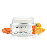 ASTABERRY Indulge Vitamin C Day Cream With SPF 25 For Glowing Skin | Reduces Acne | Protects From UV Damage | Reduces Dark Spots & Blemishes - 50 G
