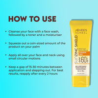 Jovees Herbal Sun Zinc Shield SPF 60 PA+++ Broad Spectrum | Matte Finish | Oil Free | UVA/UVB & Blue Light Protection | For All Skin Types 100g (Pack of 2)