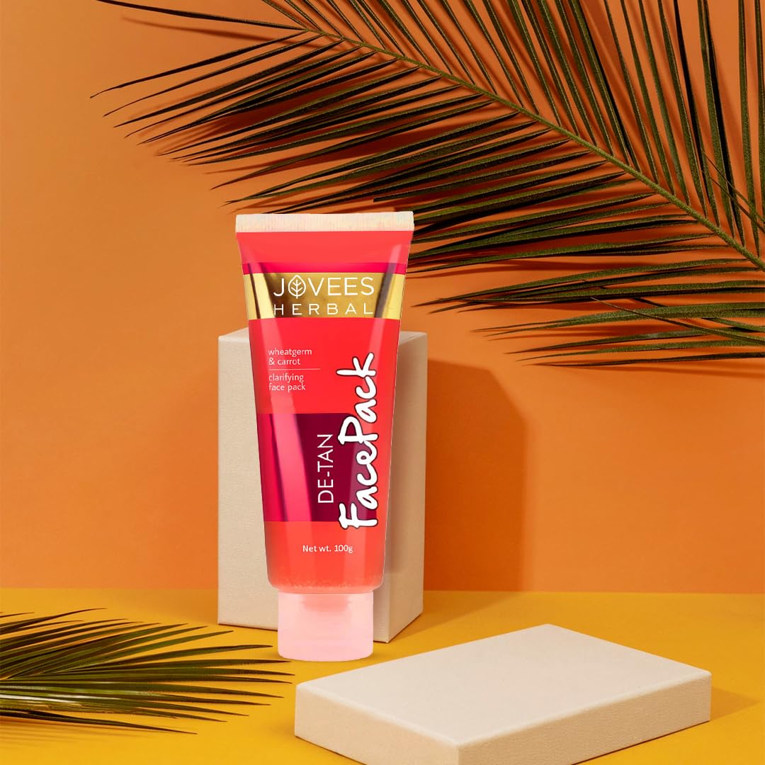 Jovees Herbal Shea butter Moisturiser (100g) + Papaya Face wash (120ml) + Rose Toner (200ml) + De- Tan Pack (100g) Set Of 4