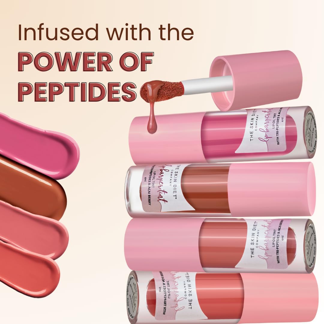 THE SKIN DIET COMPANY Lip Tint - Brick Red | Hydrating Liquid Lipstick for Women | Lip treatment for Dry & Pigmented Lips (4ml)