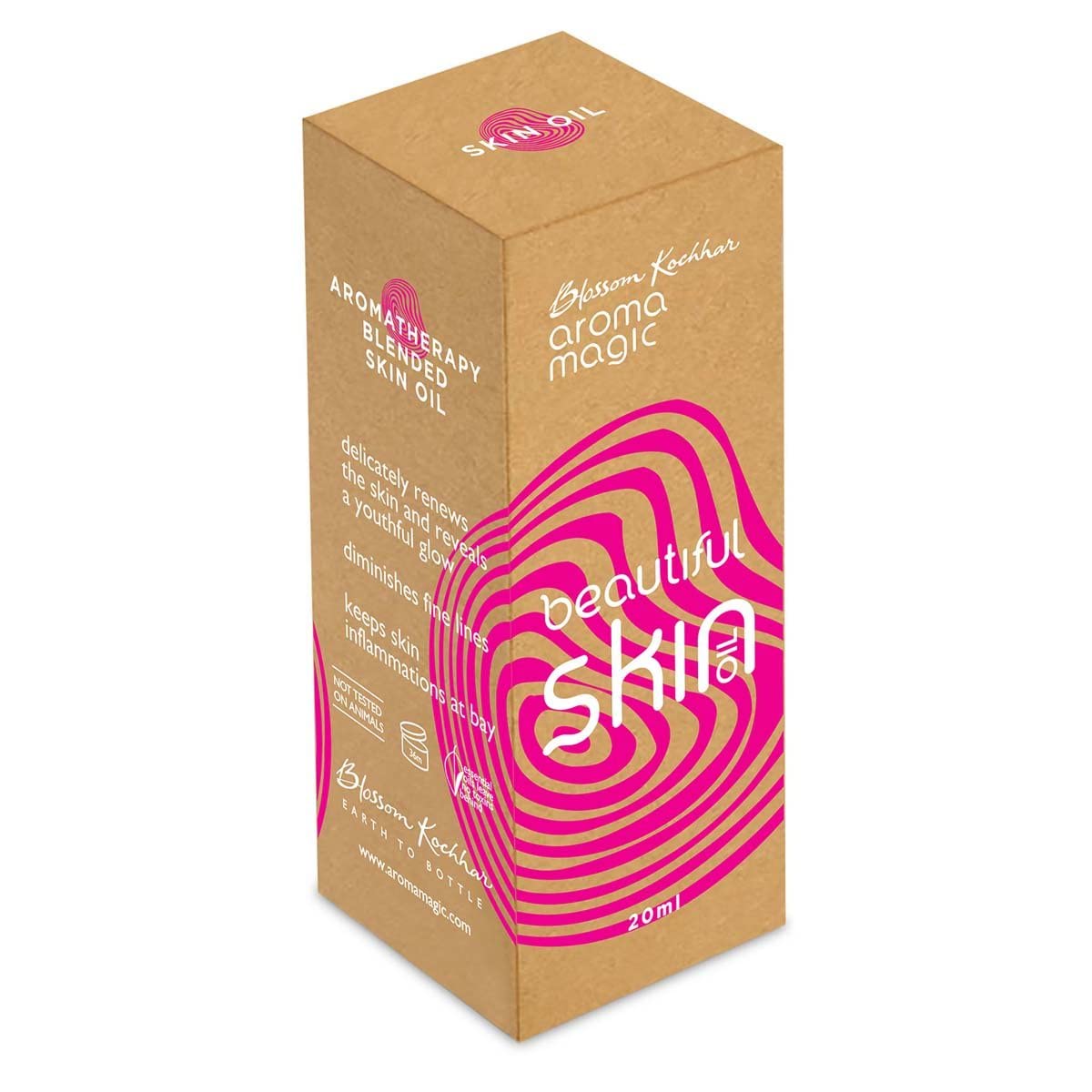 Aroma Magic Beautiful Skin Oil adds youthful glow, diminishes fine lines & reduces inflammation Infused with apricot & argan oils & blend of lemongrass & jasmine essential oils -20ml