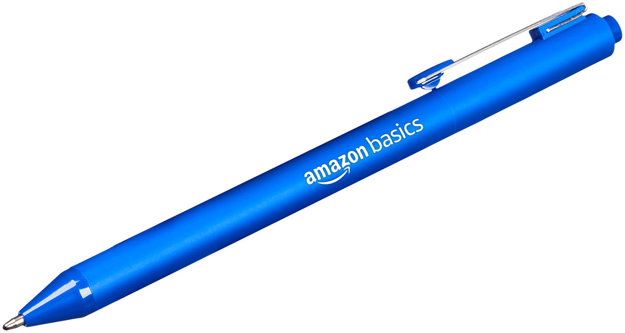 Basics Retractable Ballpoint Pen - Blue - 12-Pack