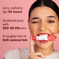 Chemist At Play Cherry Tinted Lip Balm for Dark, Dry, Chapped and Pigmented Lips| Gives 24 hours moisturization| SPF 50 PA+++| Has 2% Kojic Acid, Hyaluronic Acid, ceramides & Peptides| 10gms