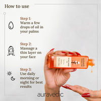 Auravedic Kumkumadi tailam for face for glowing skin 100 ml pack of 5 Kumkumadi oil face serum oil Dark spot corrector glow serum for women men