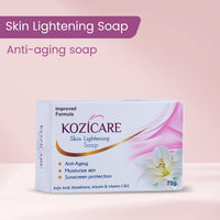 Kozicare Kojic Acid Soap & Glutathione Soap | Bathing Soaps | Bath Soap for Men & Women | Soaps for Bath | Moisturize Skin | Fades Dark Spots | Gentle Exfoliation - 75Gm