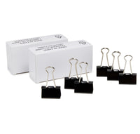 Basics Binder Paper Clips, Medium Clip (Small Box), 24 Count, 2 Pack of 12, Black Medium Clips (2-Pack)
