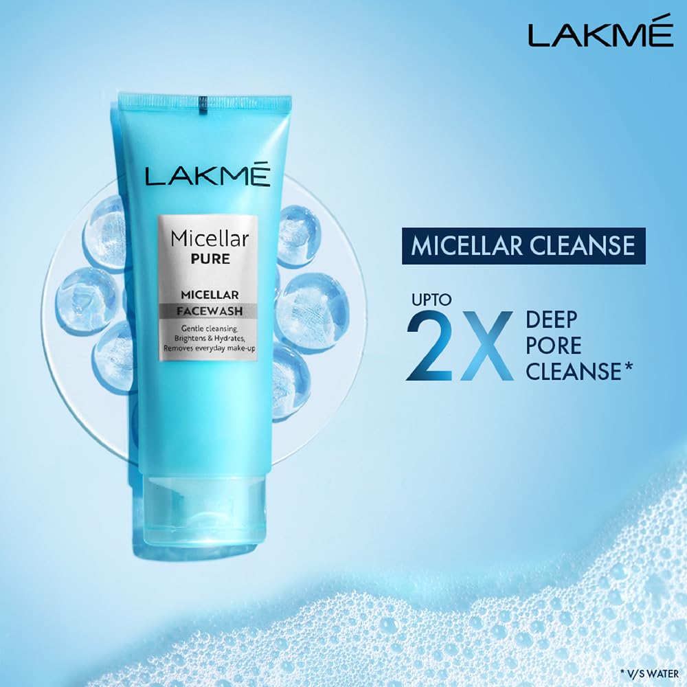 Lakmé Micellar Pure Facewash For Deep Pore Cleanse 100G & Lakmé 9To5 Cc Cream With Spf30 Pa++ - Bronze Combo