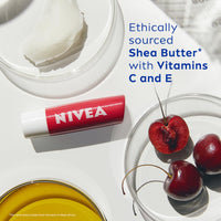 NIVEA Cherry Shine 4.8g Lip Balm|24 H Melt in Moisture Formula|Natural Oils|Glossy Finish,4.8 g (Pack of 1)