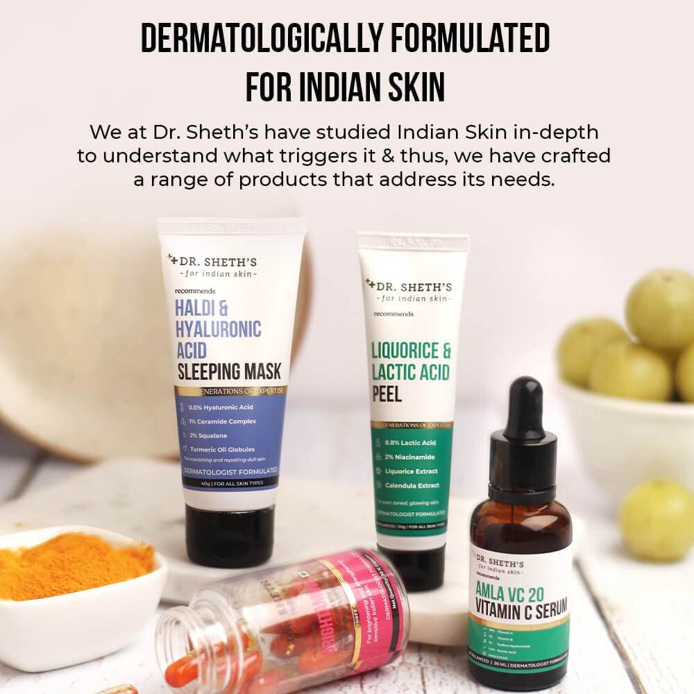 Dr. Sheth's 4.4% Shea Butter & 0.5% Amino Acid Multitasking Face Cream (Vegan) with 1% Niacinamide, 1% Octadecenoic Acid and Narcissus Extract, for Dryness, Damaged Skin, For All Skin Types, 50g
