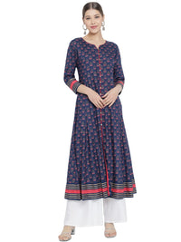 Yash Gallery Women's  Rayon Floral Printed Anarkali Kurta for Women