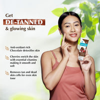 Everyuth Naturals Chocolate and Cherry Tan Removal Scrub and Face Pack (50gram each)