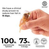 Brillare Onion Hair Oil Shots with Bakuchiol & Coconut Hair Oil for Hair Fall Control, Reduces hair fall, 100% Natural Hair Oil, (6ml *8 Vials)