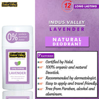 Indus Valley Combo Of Lavender And Lemongrass Deodorant Stick For Women, 50 G (Pack Of 2)