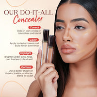 Charmacy Milano Concealer - 2 Correct & Cover Spots | Full Coverage & Lightweight Concealer| Jojoba Oil Nourished Concealer, 7 ML