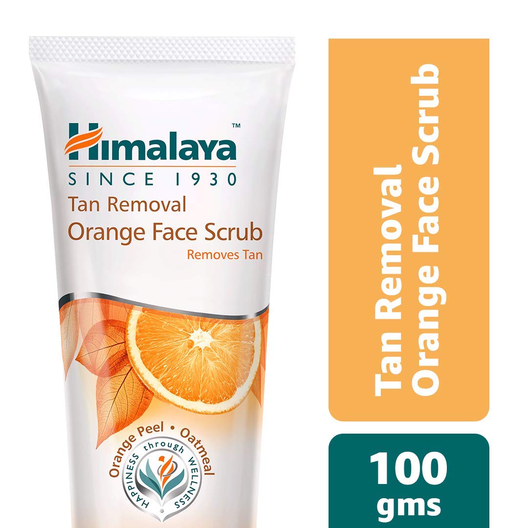 Himalaya Tan Removal Orange Face Scrub, 100G And Himalaya Herbals Tan Removal Orange Peel-Off Mask, 100G
