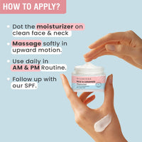 Glamveda Rice & Ceramide Moisturizer Skin Barrier Building & Nourishing | For Fine Lines Wrinkles, Age Spots & Hyperpigmentation | No Paraben, Sls | 50ml