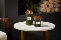 WoodWick Medium Hourglass Candle, Fraser Fir - Premium Soy Blend Wax, Pluswick Innovation Wood Wick, Made in USA WoodWick Medium - Single Pour