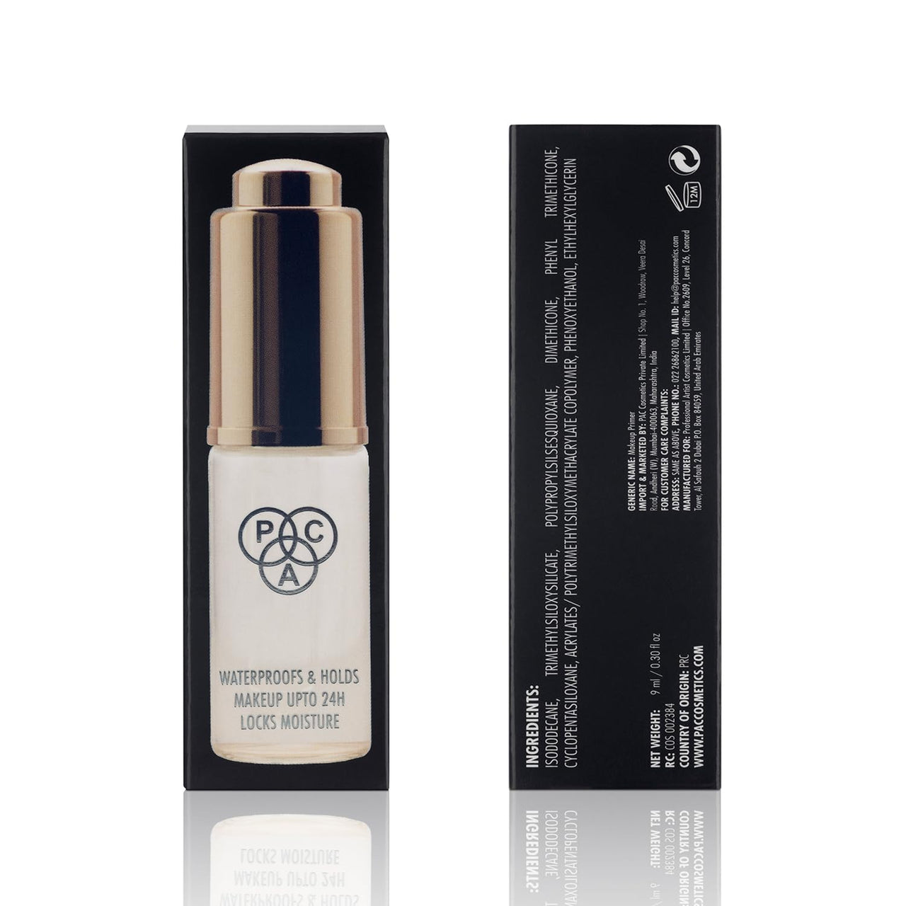 PAC Aqua Grip Primer | Grips & Locks Makeup | Silicone-Infused Turns Makeup Waterproof, Sweatproof & Transferproof | Lightweight & Oil-Free | Face Primer Suitable for All Skin Types | 9ml